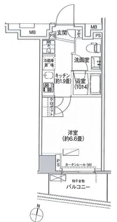コスモグランス南品川【9階】の間取り