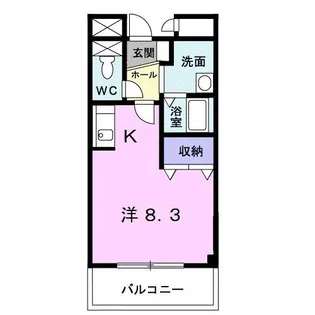 エルハイム西町【3階】の間取り