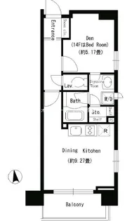 パークキューブ上野【14階】の間取り