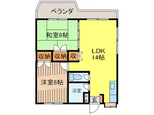 キャンパスサイドシタール【4階】の間取り