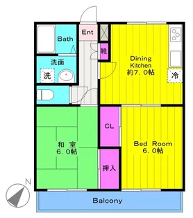 エステートグレイスII【1階】の間取り
