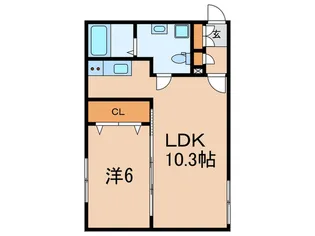 ZESTY若林I【1階】の間取り