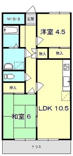 グリーンアース【1階】の間取り