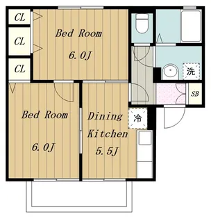 一之崎ハイツ【1階】の間取り