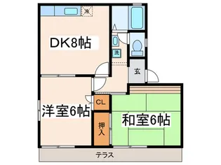 シティハウスシマムラII【1階】の間取り
