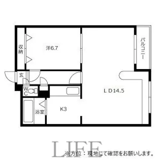ホークメゾン札幌3号館【2階】の間取り
