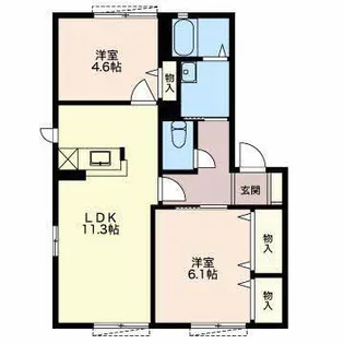 グランシード三ノ輪 C【1階】の間取り