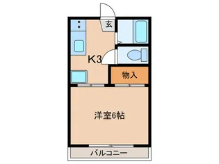 ニューフォーブル加藤【1階】の間取り