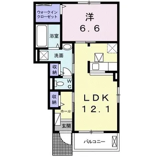 フローレンス【1階】の間取り