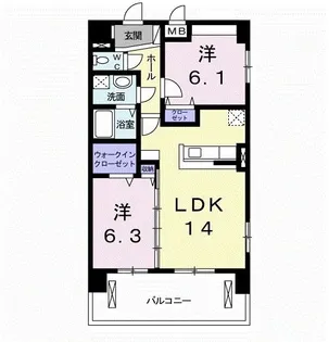 アンジュラピス【9階】の間取り