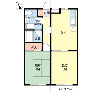 シーガルハイツ弐番館【2階】の間取り