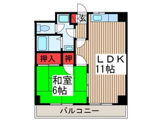 サンロ-ド中浦和2【3階】の間取り