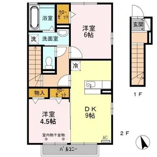 コーポNon(コーポノン)【2階】の間取り