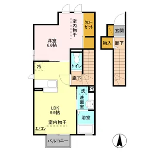 プラシエンテ A【2階】の間取り