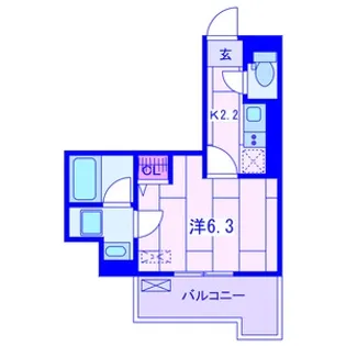 プランドール横浜【1階】の間取り