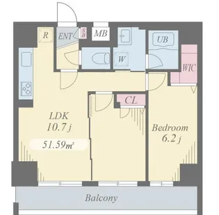 ベルウッド ウエスト【7階】の間取り