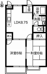 K’S HOUSE B【2階】の間取り