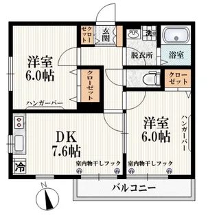 Y’sクレスト中野【2階】の間取り