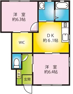 クレアージュ【1階】の間取り