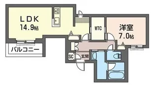 ナンバーアンフィニ【2階】の間取り