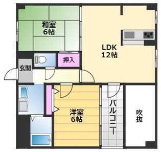 アレグレット高石【5階】の間取り