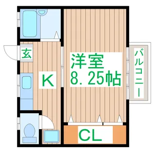 STUDIO DEMAIN【2階】の間取り