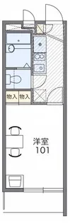 レオパレス諏訪【1階】の間取り