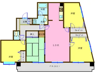 インペリアル下関【4階】の間取り