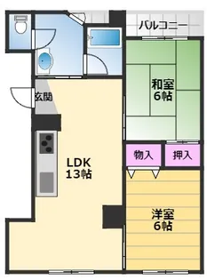 ヌーヴォ和泉【3階】の間取り