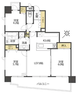 プリメージ桜木町【11階】の間取り