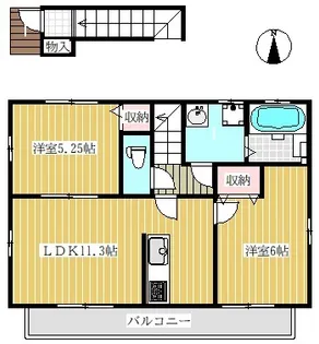 メゾンブラン【2階】の間取り