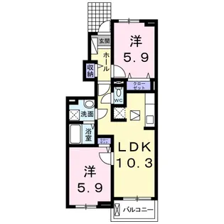 アヴァンツァーレ大倉山【1階】の間取り