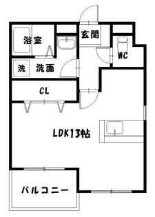 クリスタルハイツII【1階】の間取り