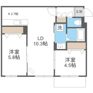 アートレータ発寒【4階】の間取り