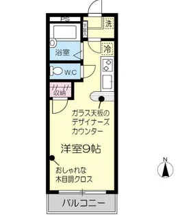 ビューパレス一本杉【1階】の間取り