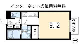 クレールヴィル六ノ坪【1階】の間取り