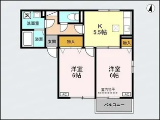 ロイヤルガーデンコートA【1階】の間取り