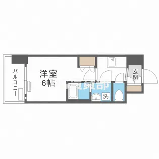 レオンコンフォート難波西III【4階】の間取り