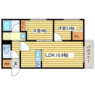 メニーズコート元町北【4階】の間取り