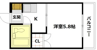 ヴィラ海田【2階】の間取り