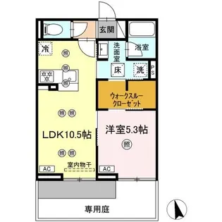 ディアライズ河内【1階】の間取り