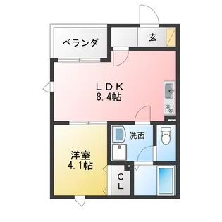 ocean滝春【1階】の間取り