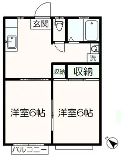 横倉ハイツ【2階】の間取り