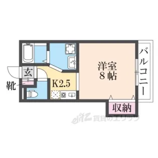ウエストリバー【2階】の間取り