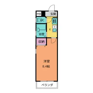 ワンライフ原【3階】の間取り