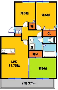 エスポワール今泉【3階】の間取り