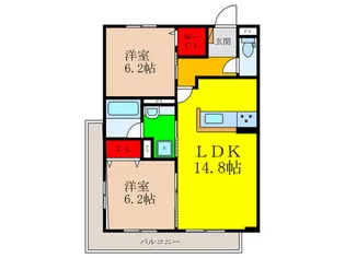 パークサイドファーム【2階】の間取り
