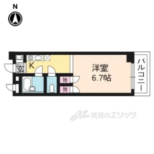 ハーベストコート二条【3階】の間取り