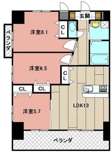 MDIシエルコンティーレ曽根北町【12階】の間取り