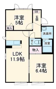 ウィンダミア A【1階】の間取り